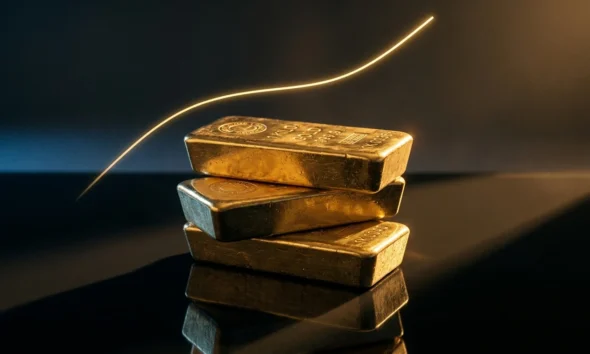 Gold price forecast chart near 52-week moving average