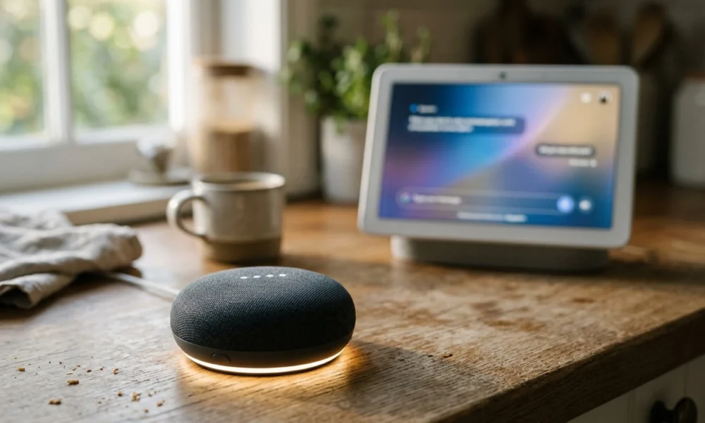 Google Home Display and Speaker kitchen counter concept