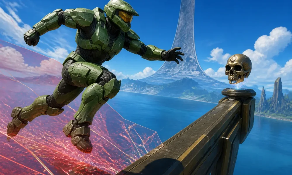 Halo Campaign Evolved Master Chief skull hunt death barriers