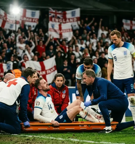 Henderson wrist injury celebration England World Cup Mexico
