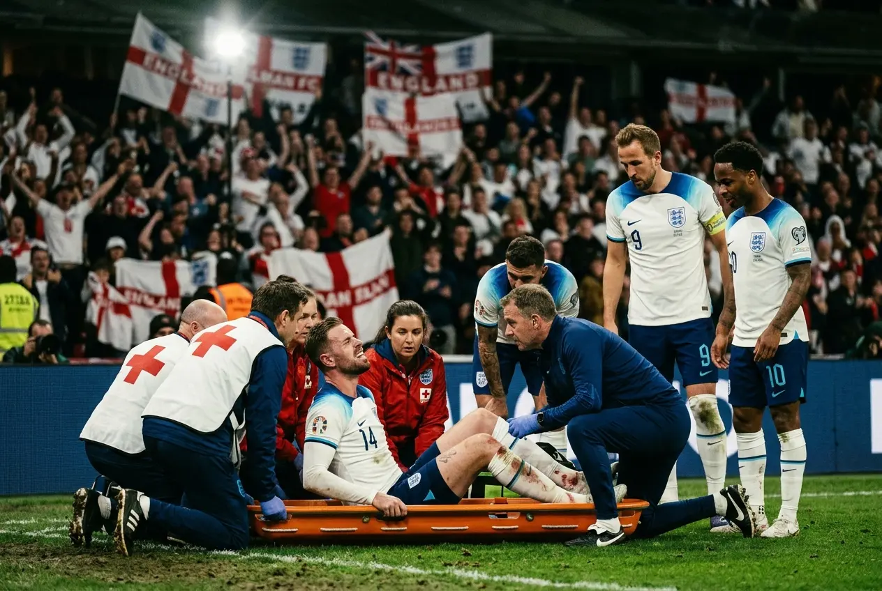 Henderson wrist injury celebration England World Cup Mexico