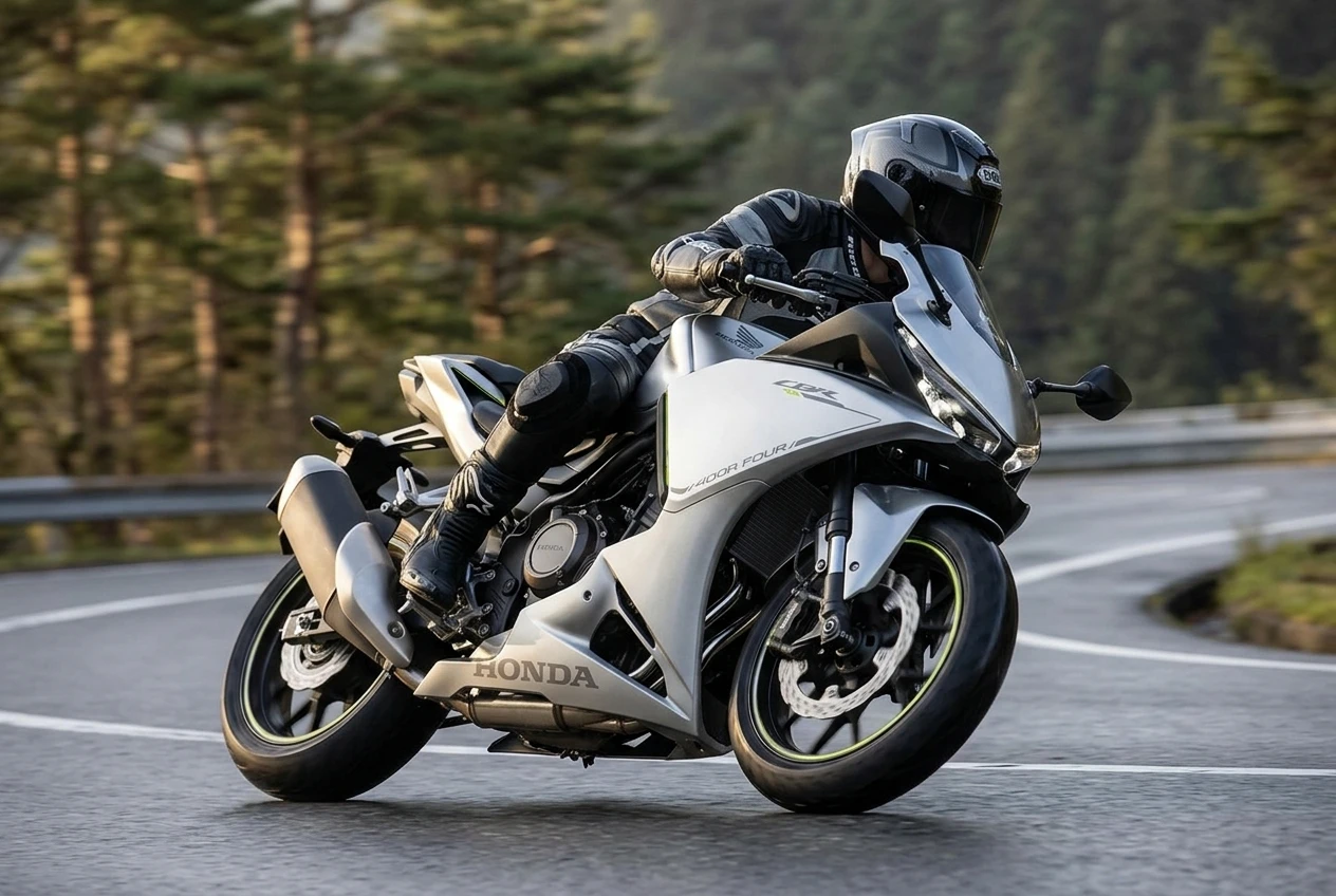 Honda CBR400R FOUR E-Clutch four-cylinder sport bike Japan launch