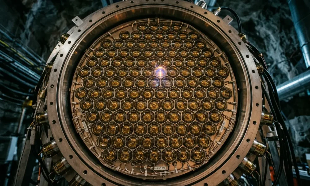 LZ dark matter detector photomultiplier tube array underground