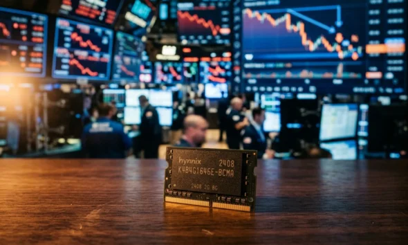 Micron stock price chart entering a technical bear market in July 2026