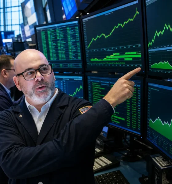 Microsoft stock surge Dow rally Treasury yields July 2026