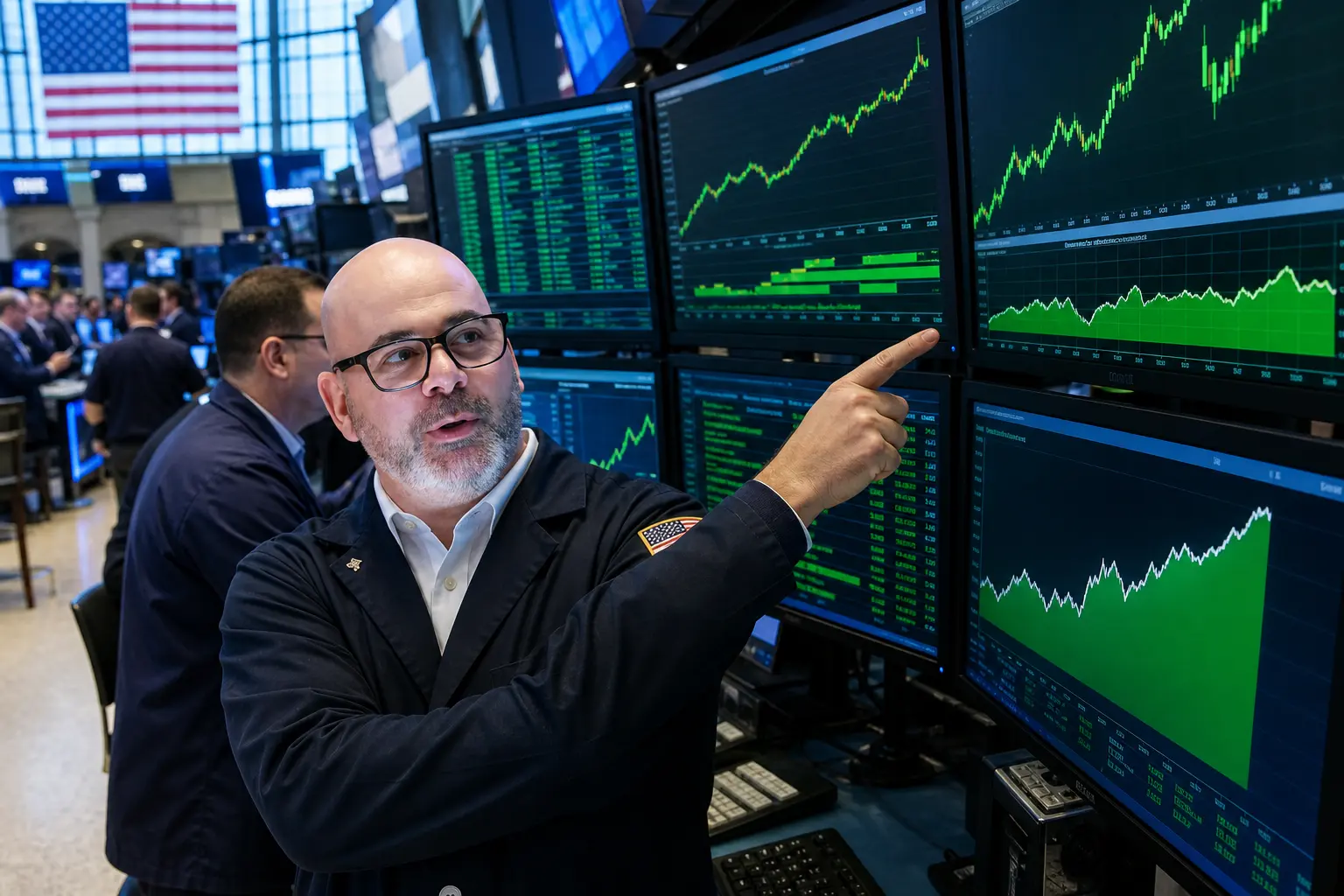 Microsoft stock surge Dow rally Treasury yields July 2026