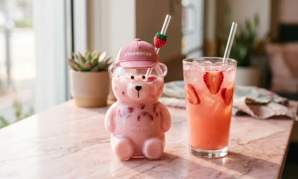 pink Bearista cup Starbucks Pink Vibes collection release