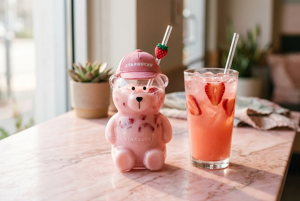 pink Bearista cup Starbucks Pink Vibes collection release