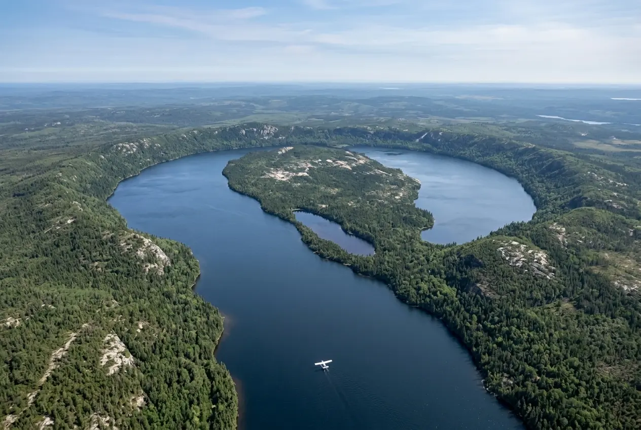 Quebec meteor crater Uhackatik discovered on Google Maps
