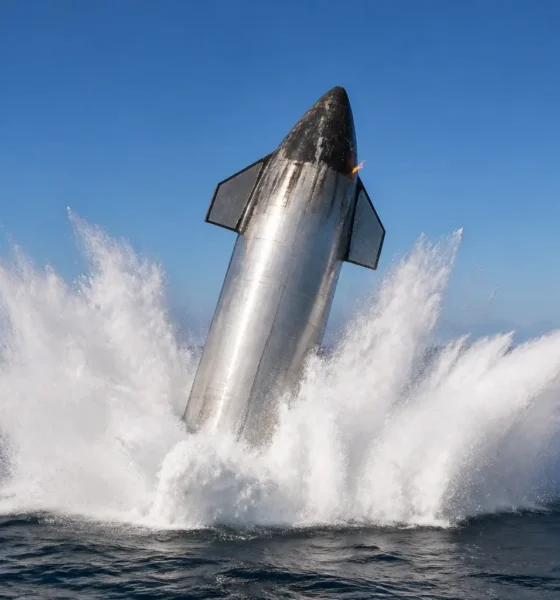 SpaceX Starship Flight 13 test launch splashdown Super Heavy engine failure