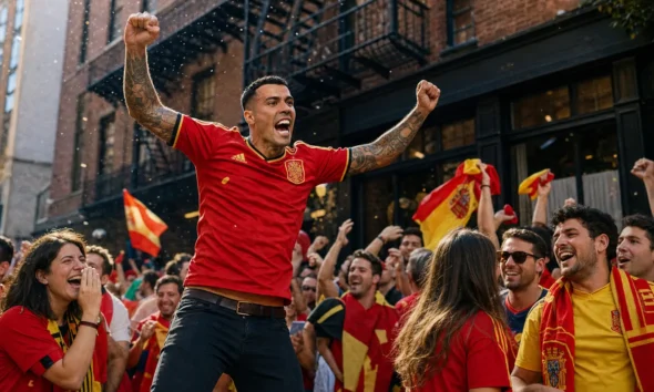 Spain World Cup final fans New York diaspora coalition support