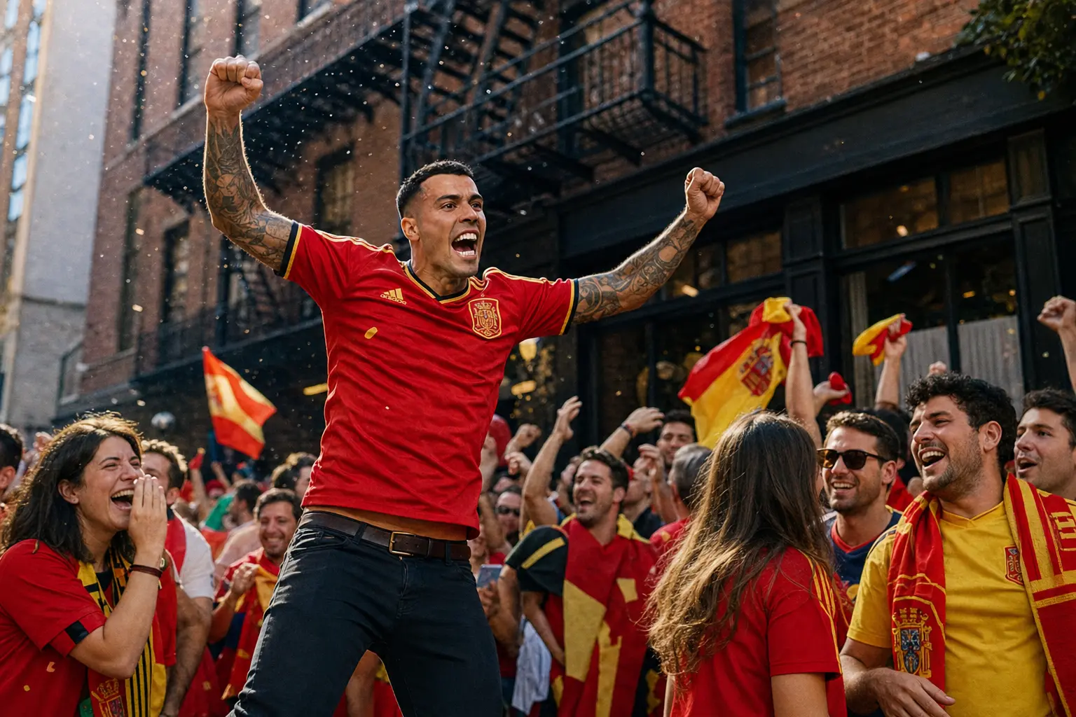 Spain World Cup final fans New York diaspora coalition support