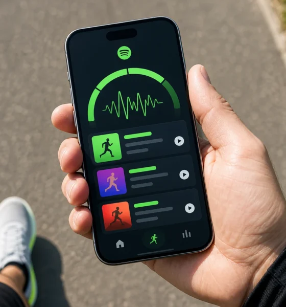 Spotify Running Mode BPM playlist presets for workouts