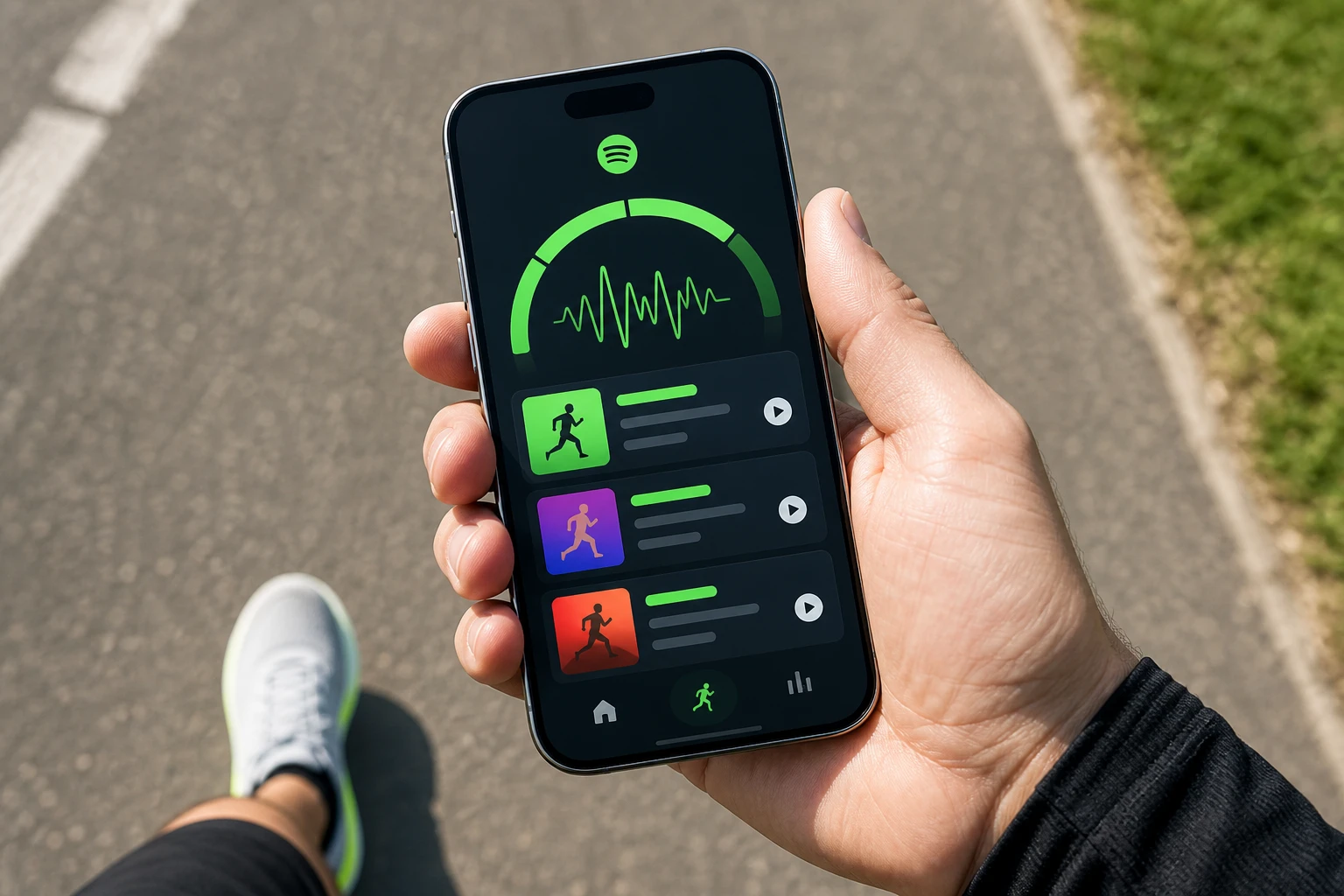 Spotify Running Mode BPM playlist presets for workouts