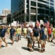 Striking PECO IBEW Local 614 workers on picket line