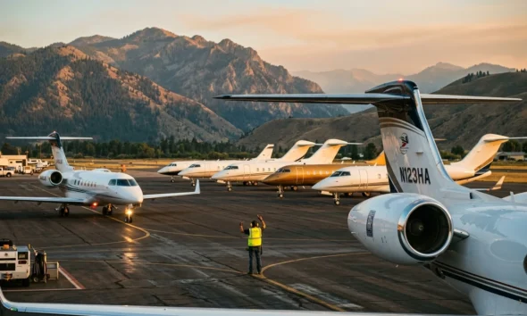 Sun Valley Conference 2026 private jets at Friedman Memorial Airport