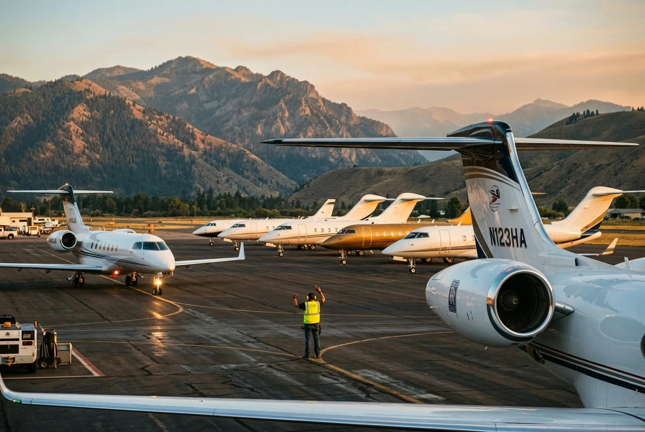 Sun Valley Conference 2026 private jets at Friedman Memorial Airport