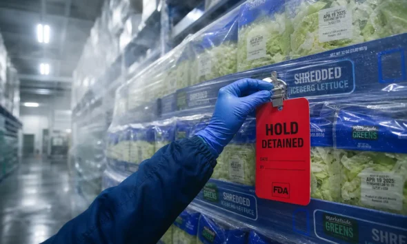 Taylor Farms iceberg lettuce cyclospora outbreak FDA recall test