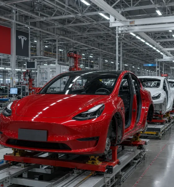 Tesla Shanghai Gigafactory production line China separation SpaceX