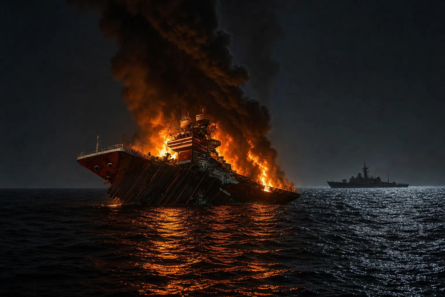 Ukraine Caspian Sea strike on Iranian military cargo ship