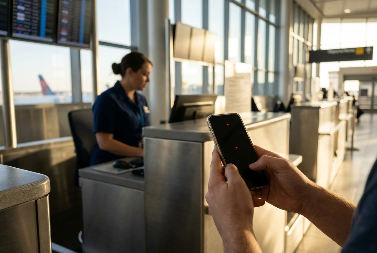United Airlines employee ICE threat SFO passenger viral video
