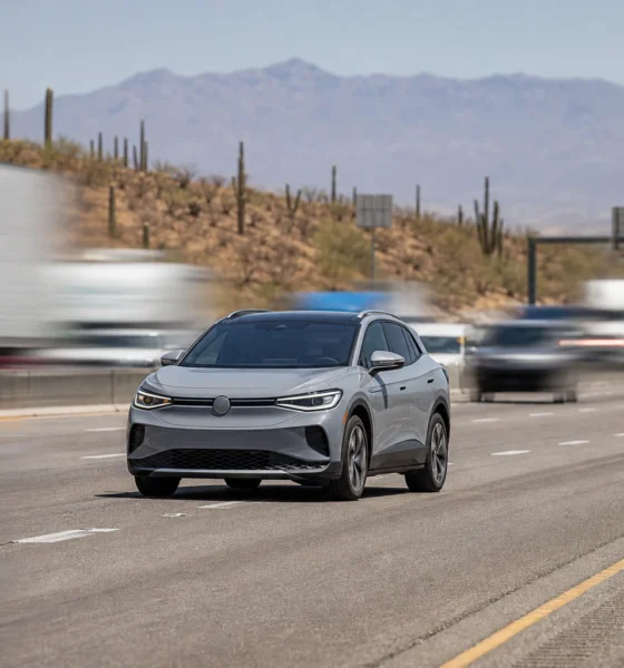 Volkswagen EV stalled freeway lane Loop 202 Gilbert Arizona crash