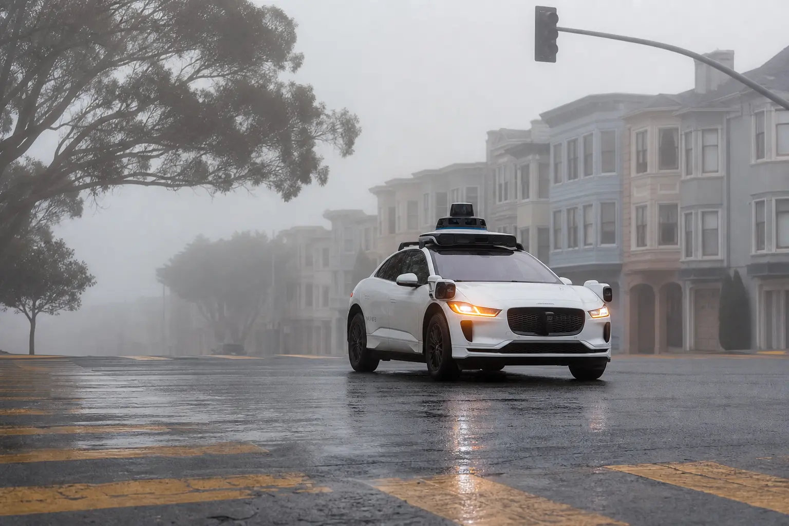 Waymo Robotaxi Stalled During San Francisco PG&E Power Outage