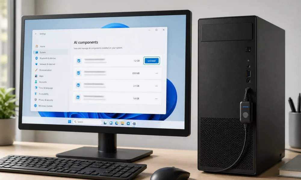 Windows 11 August update external fingerprint ESS AI components