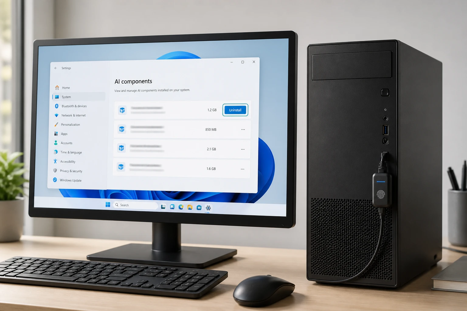 Windows 11 August update external fingerprint ESS AI components