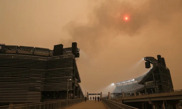 World Cup final MetLife Stadium wildfire smoke air quality