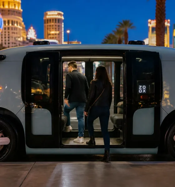 Zoox purpose-built robotaxi paid rides NHTSA exemption Las Vegas