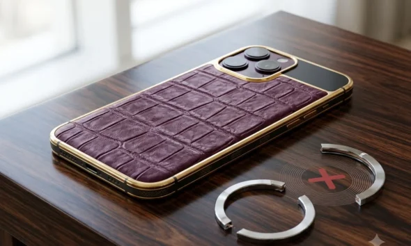 Caviar iPhone 18 Pro limited edition leather gold phone