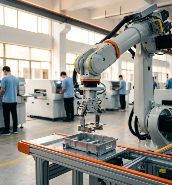 China robotic arms precision machinery factory export surge 2026