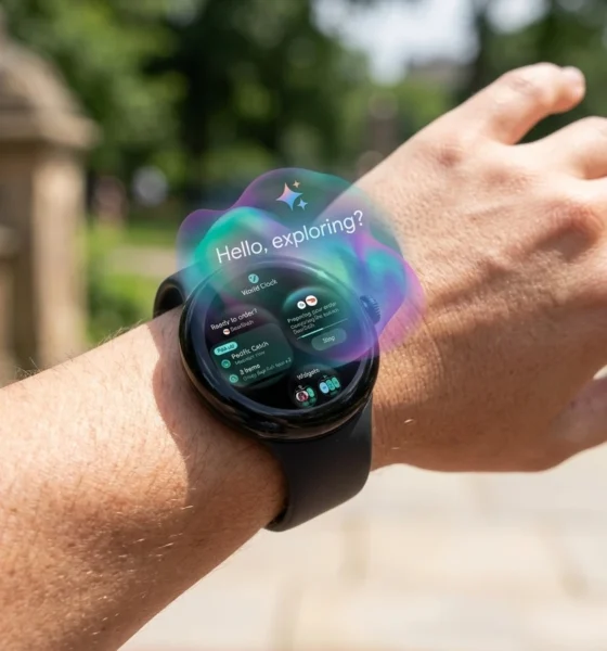 Gemini Neural Expressive overlay on Pixel Watch face