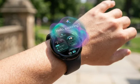 Gemini Neural Expressive overlay on Pixel Watch face