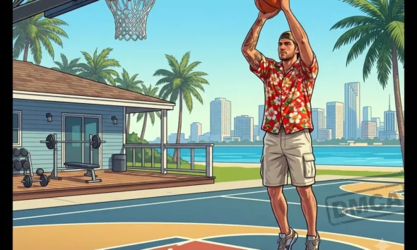 GTA 6 Jason basketball court gameplay leak Leonida map