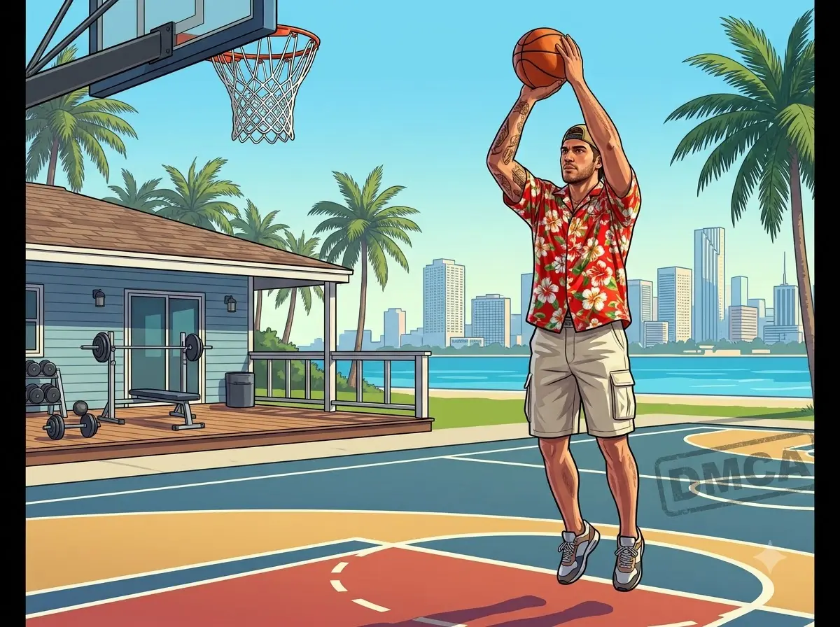 GTA 6 Jason basketball court gameplay leak Leonida map