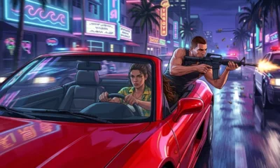 GTA 6 Jason Lucia red convertible chase six wanted stars