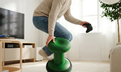 Ikea Xbox Yxstaby green thumbstick stool living room