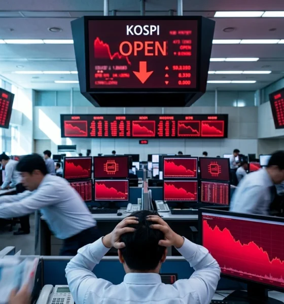 KOSPI trading halt SK Hynix Samsung semiconductor plunge