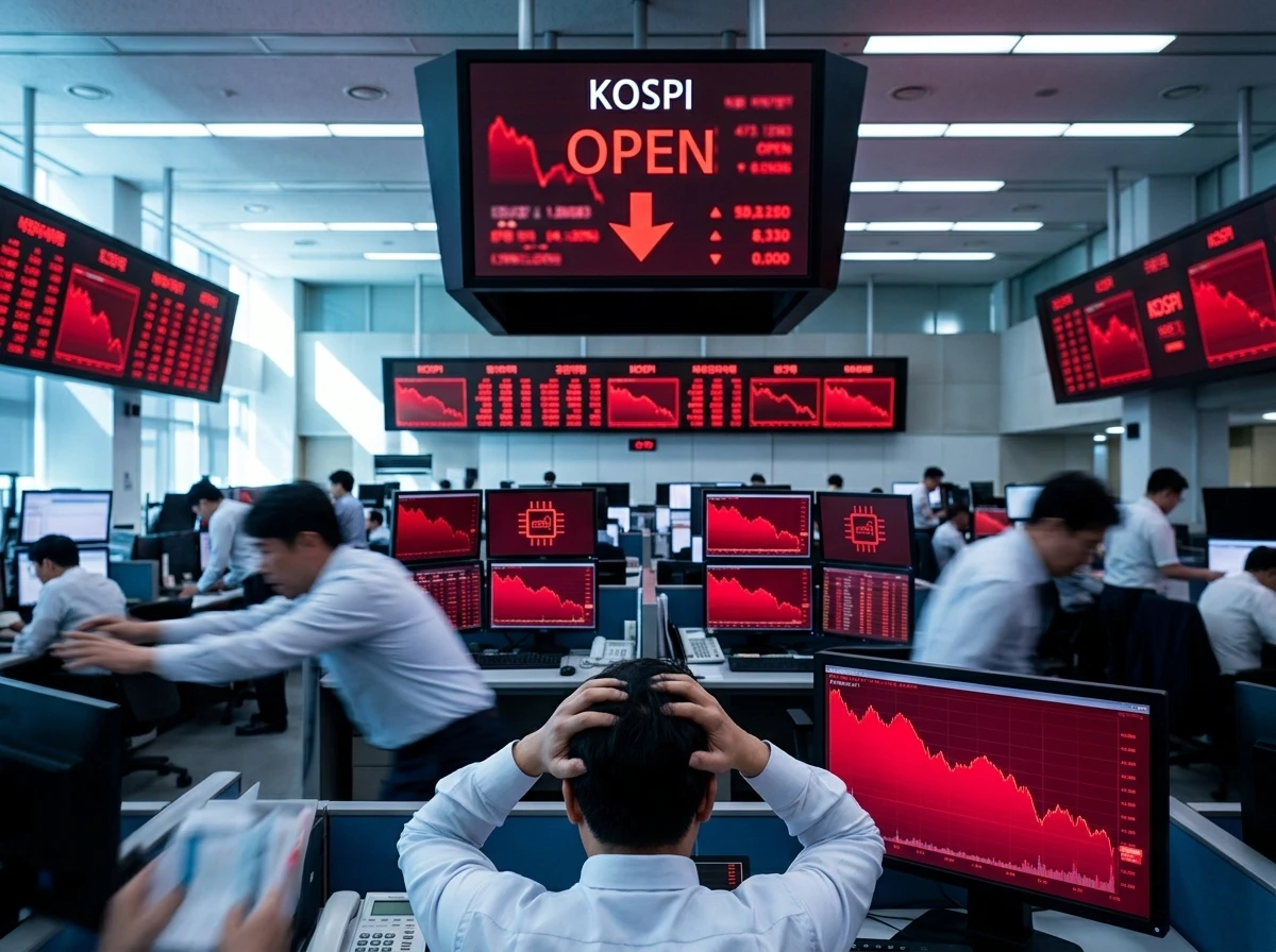 KOSPI trading halt SK Hynix Samsung semiconductor plunge