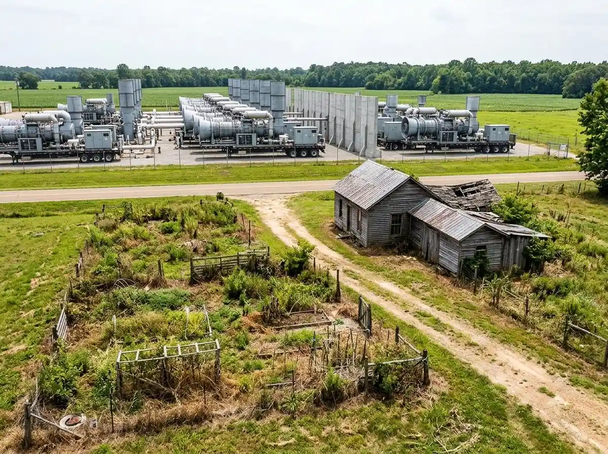 Krystal Polk family empty land near SpaceXAI Southaven turbines