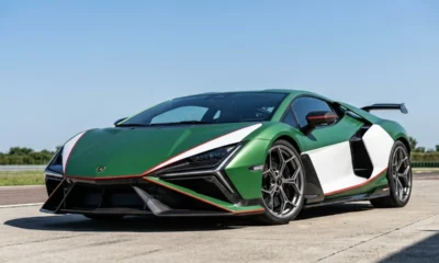 Lamborghini Revuelto SV hybrid supercar rear wing track