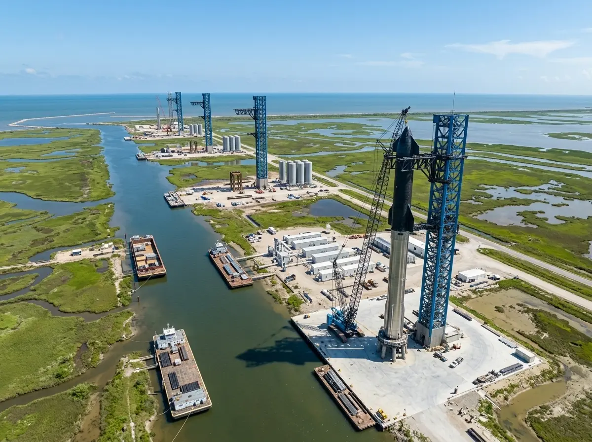 SpaceX Starbase Louisiana 100 billion spaceport plan coastal pads