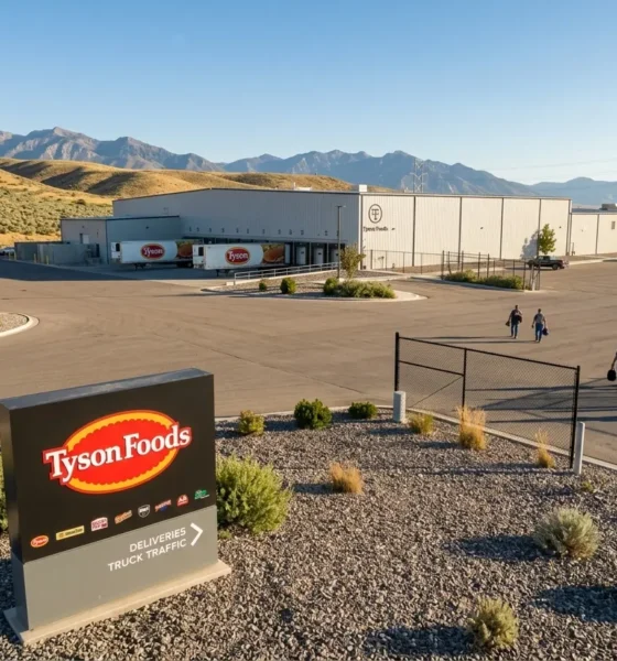 Tyson Foods Eagle Mountain Utah plant closure 723 jobs