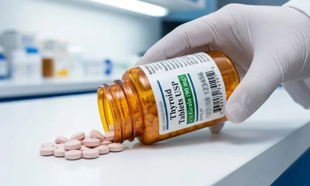 Vitruvias thyroid tablets USP 30 mg lot 504950 recall bottle