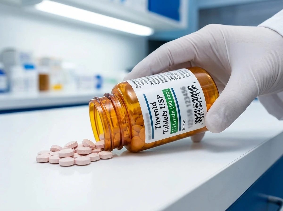 Vitruvias thyroid tablets USP 30 mg lot 504950 recall bottle