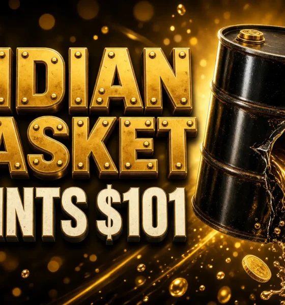 Indian crude oil basket hits 101 dollars September