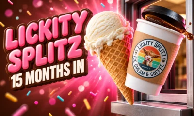 Lickity Splitz ice cream coffee shop Rome City Indiana