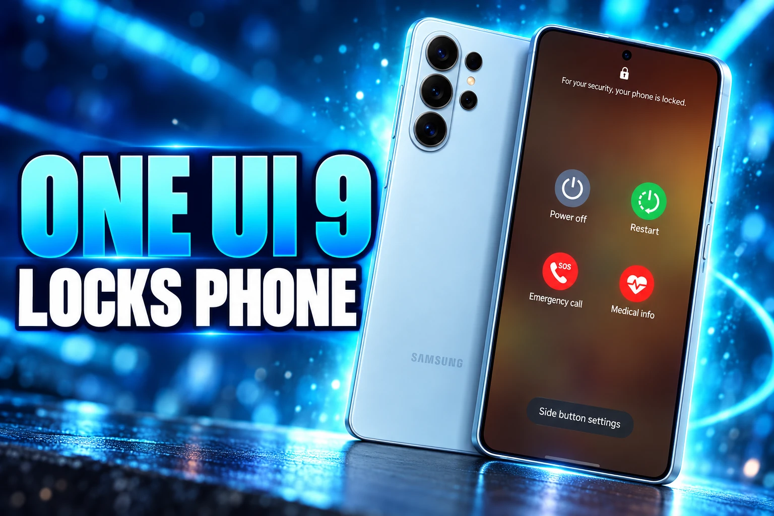 One UI 9 automatic lockdown on Galaxy power menu